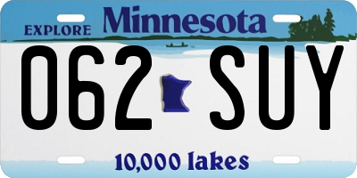 MN license plate 062SUY