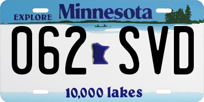 MN license plate 062SVD