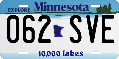 MN license plate 062SVE