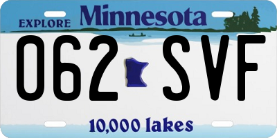 MN license plate 062SVF