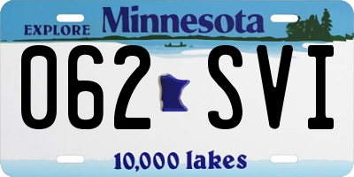 MN license plate 062SVI