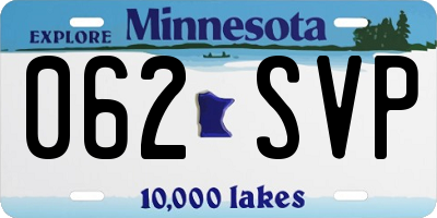 MN license plate 062SVP