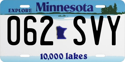 MN license plate 062SVY