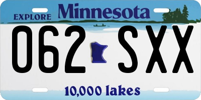 MN license plate 062SXX