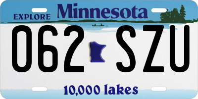 MN license plate 062SZU