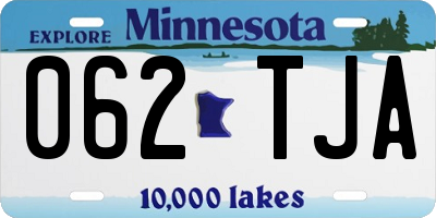 MN license plate 062TJA