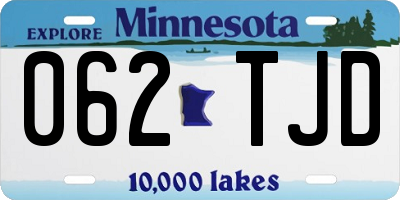 MN license plate 062TJD