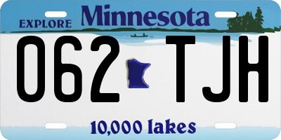 MN license plate 062TJH