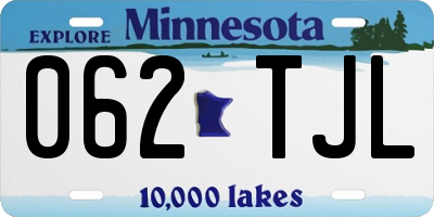 MN license plate 062TJL