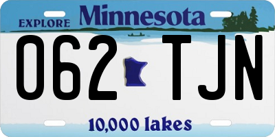 MN license plate 062TJN