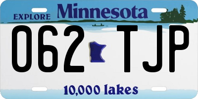 MN license plate 062TJP