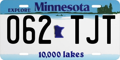 MN license plate 062TJT