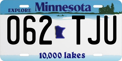 MN license plate 062TJU