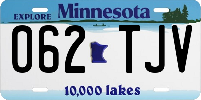 MN license plate 062TJV