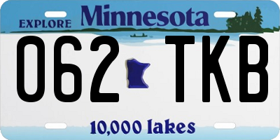 MN license plate 062TKB