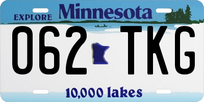 MN license plate 062TKG