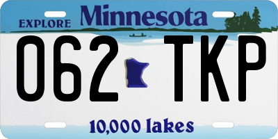 MN license plate 062TKP