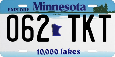 MN license plate 062TKT