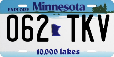 MN license plate 062TKV