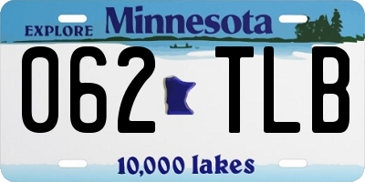 MN license plate 062TLB