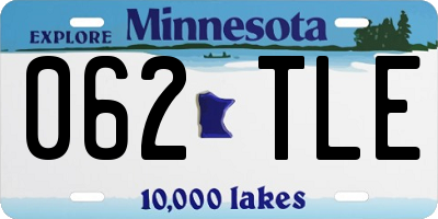 MN license plate 062TLE