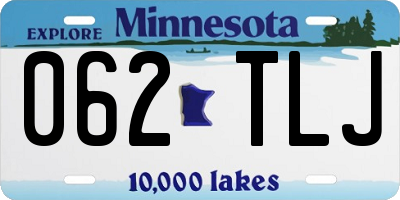 MN license plate 062TLJ