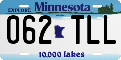 MN license plate 062TLL