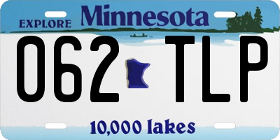 MN license plate 062TLP