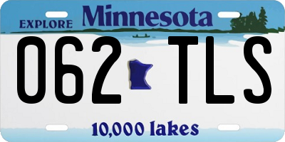 MN license plate 062TLS