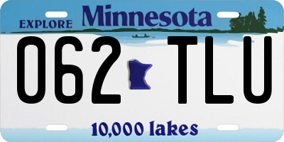 MN license plate 062TLU