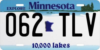 MN license plate 062TLV