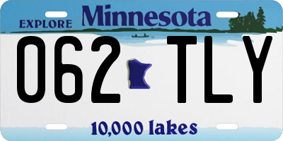 MN license plate 062TLY