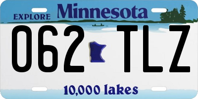 MN license plate 062TLZ