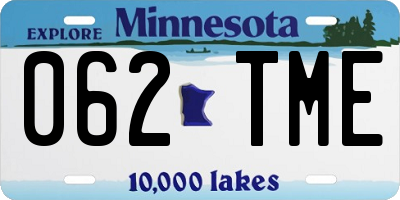 MN license plate 062TME