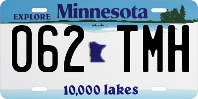 MN license plate 062TMH