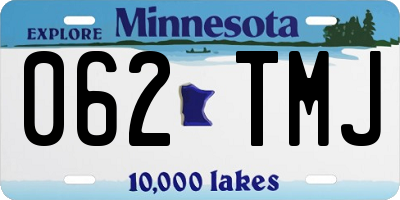 MN license plate 062TMJ