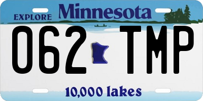 MN license plate 062TMP
