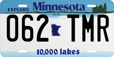MN license plate 062TMR