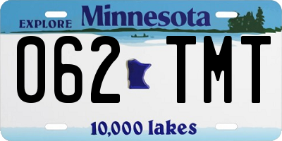 MN license plate 062TMT