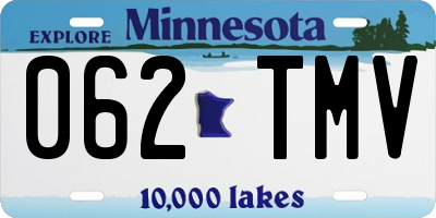 MN license plate 062TMV