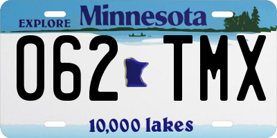 MN license plate 062TMX