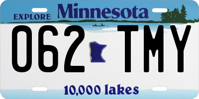 MN license plate 062TMY