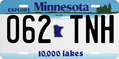 MN license plate 062TNH