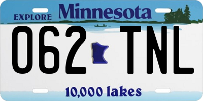 MN license plate 062TNL