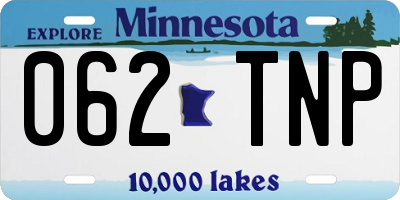 MN license plate 062TNP