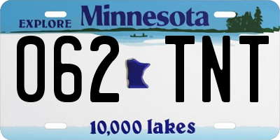 MN license plate 062TNT