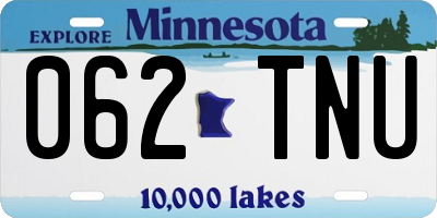 MN license plate 062TNU