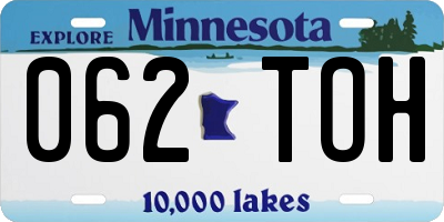 MN license plate 062TOH