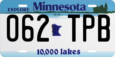 MN license plate 062TPB