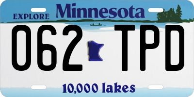 MN license plate 062TPD